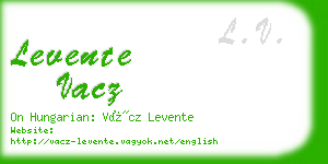 levente vacz business card